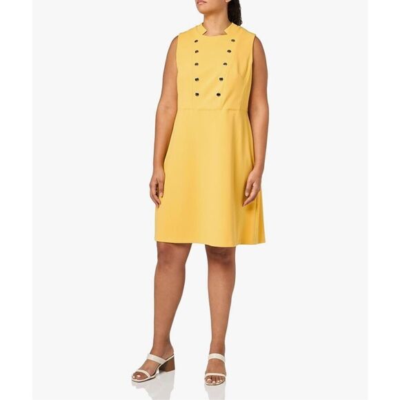 Tommy Hilfiger Women's Plus Size Mock Collar Sleeveless Dress NWT - Picture 1 of 13